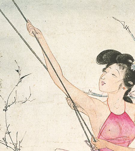 肃宁-胡也佛的仕女画和最知名的金瓶梅秘戏图